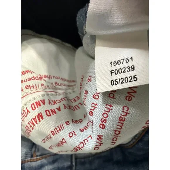 Lucky Brand Mid Rise Sweet Wide Leg Jeans Women's 14/32 Moonlit Mist Wash New - Picture 12 of 15